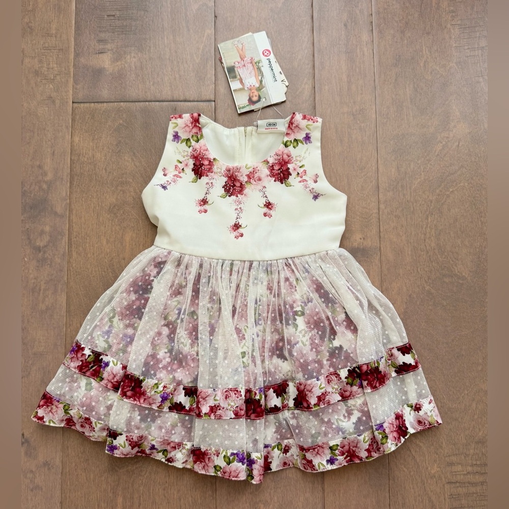 NWT Peppermint Floral Toddler Dress